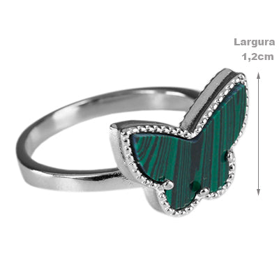 Anel de Prata Borboleta - 63930