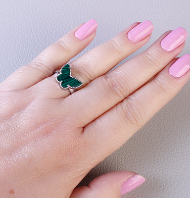 Anel de Prata Borboleta - 63930