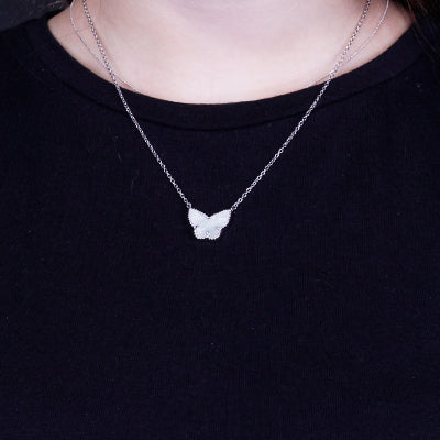 Gargantilha de Prata Borboleta - 63933