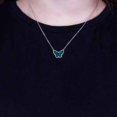 Gargantilha de Prata Borboleta - 63934