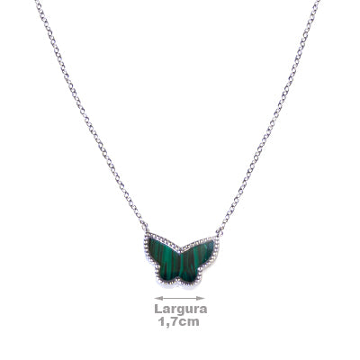 Gargantilha de Prata Borboleta - 63934