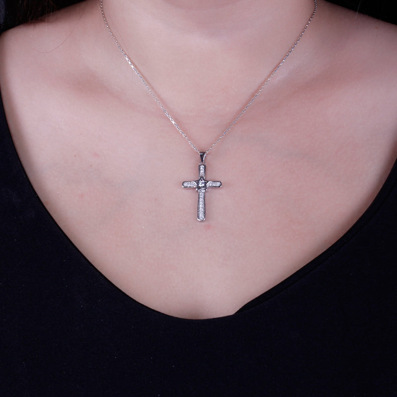 Pingente de Prata Cruz - 63940