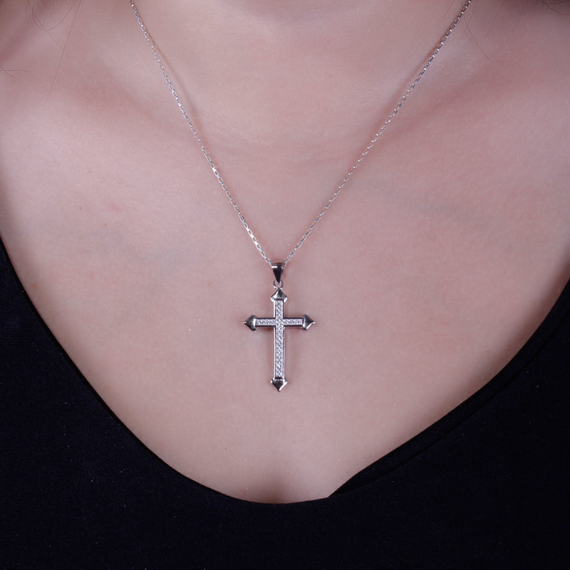 Pingente de Prata Cruz - 63943