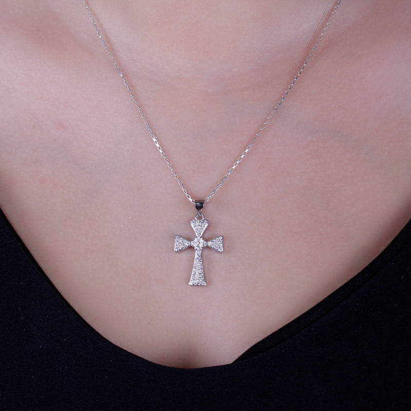 Pingente de Prata Cruz - 63944