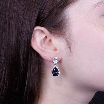 Brinco de Prata com Pedras - 63947