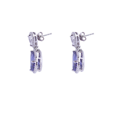 Brinco de Prata com Zircônias - 63948