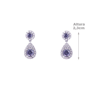 Brinco de Prata com Zircônias - 63951