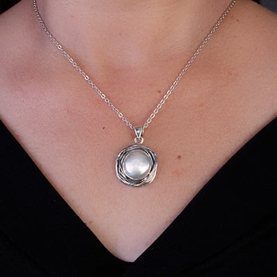 Pingente de Prata com Pérola - 64014