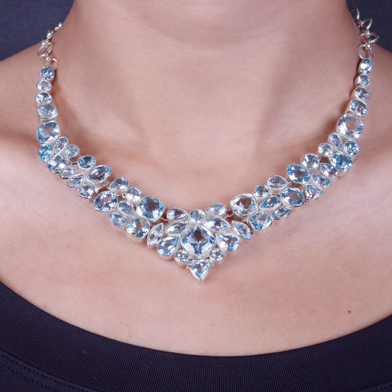 Gargantilha de Prata com Topázio - 64020