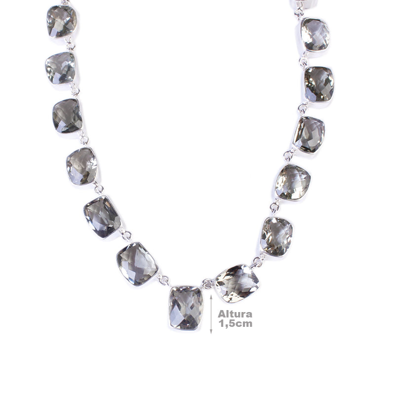 Gargantilha de Prata com Quartzo - 64030