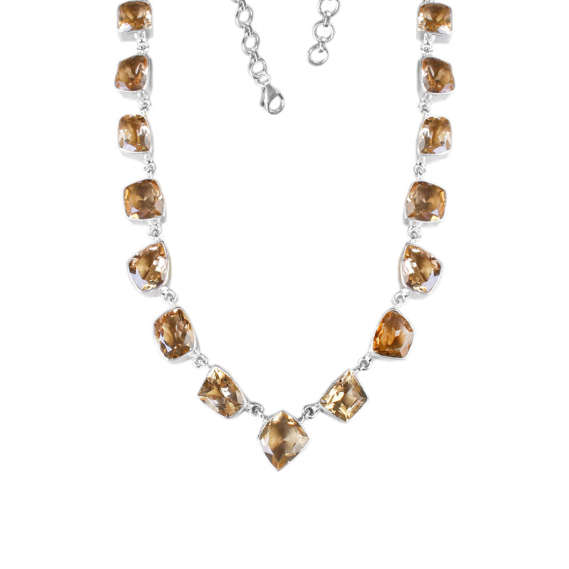 Gargantilha de Prata com Citrino - 64032