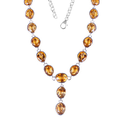 Gargantilha de Prata com Citrino - 64034