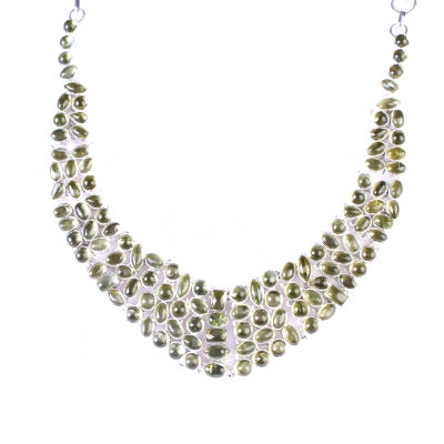 Gargantilha de Prata com Peridoto - 64042