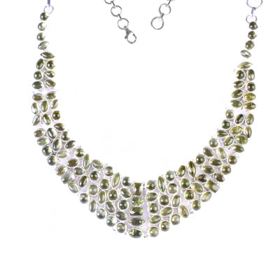 Gargantilha de Prata com Peridoto - 64042