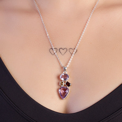 Pingente de Prata com Pedras - 64048