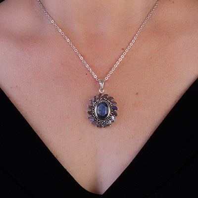 Pingente de Prata com Labradorita - 64052