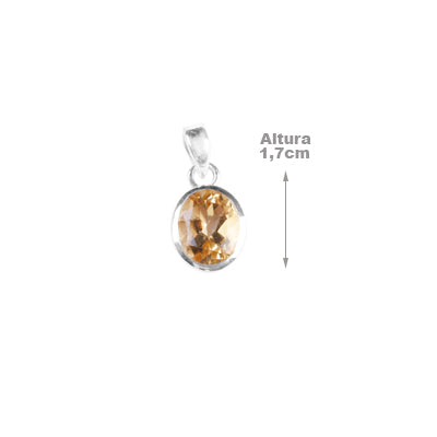 Pingente de Prata com Citrino - 64060