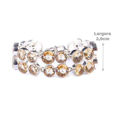 Pulseira de Prata com Citrino - 64075