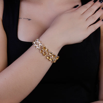 Pulseira de Prata com Citrino - 64075