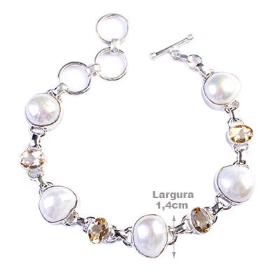 Pulseira de Prata com Pedras - 64079