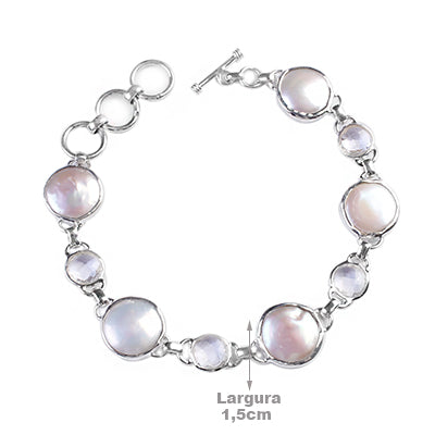 Pulseira de Prata com Pedras - 64081