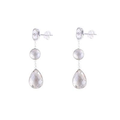 Brinco de Prata com Cristal - 64090