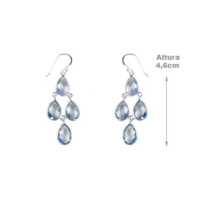 Brinco de Prata com Topázio - 64108