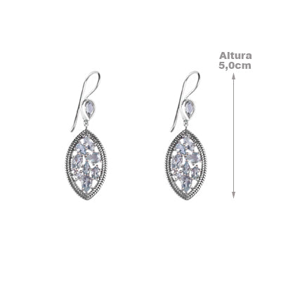 Brinco de Prata Topázio - 64123