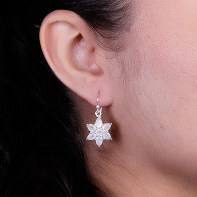 Brinco de Prata com Pedra da Lua - 64140