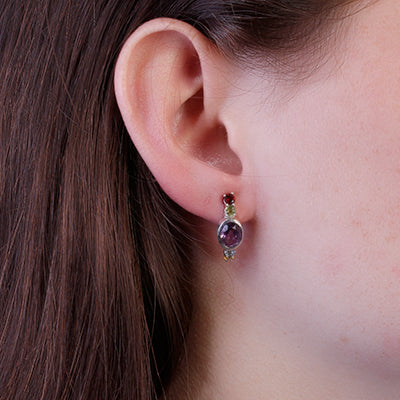 Brinco de Prata com Pedras - 64153