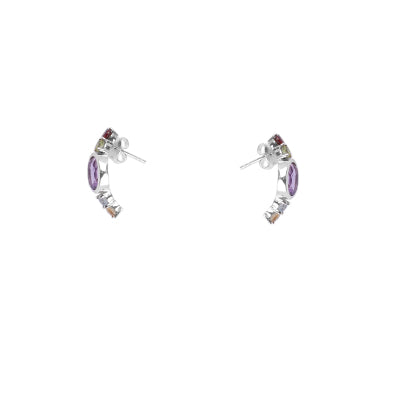 Brinco de Prata com Pedras - 64153