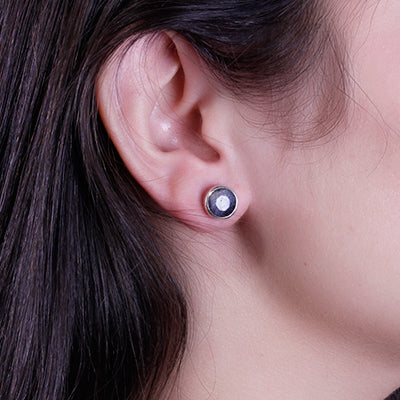 Brinco de Prata com Safira - 64168