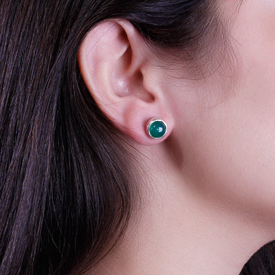 Brinco de Prata com Ágata - 64175