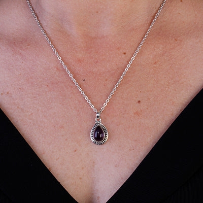 Pingente de Prata com Ametista - 64186