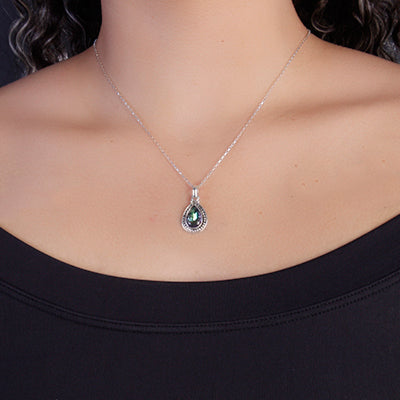 Pingente de Prata com Cristal - 64193