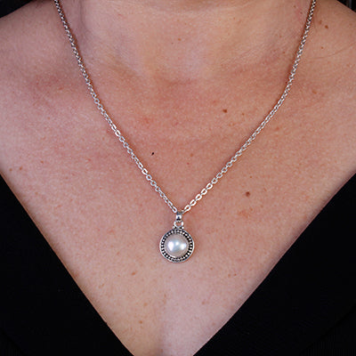 Pingente de Prata com Pérola - 64194