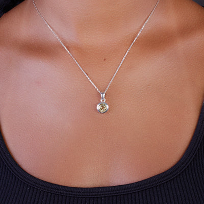 Pingente de Prata com Citrino - 64210