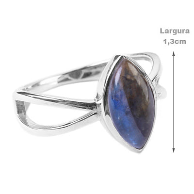 Anel de Prata com Labradorita - 64243
