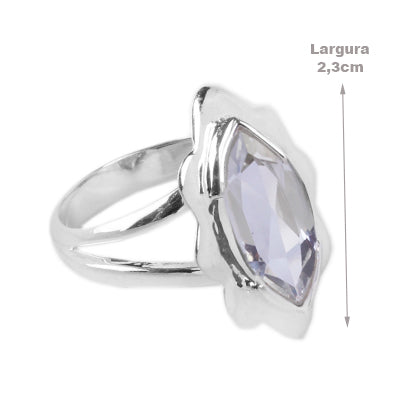 Anel de Prata com Quartzo - 64253