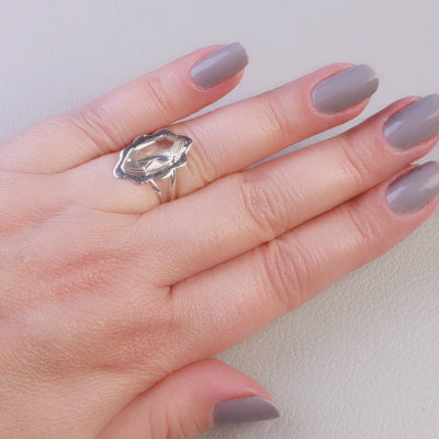 Anel de Prata com Quartzo - 64253