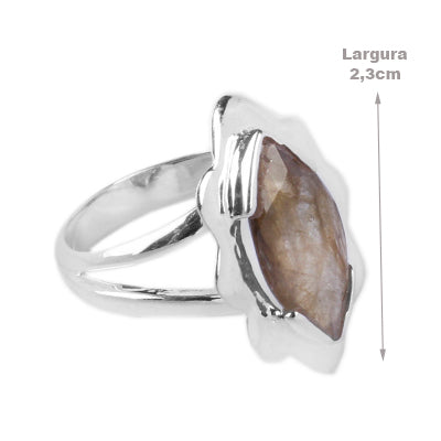 Anel de Prata com Labradorita - 64254