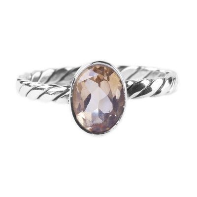 Anel de Prata com Citrino - 64258