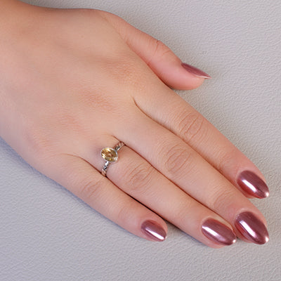 Anel de Prata com Citrino - 64258