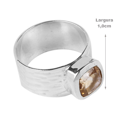 Anel de Prata com Citrino - 64269