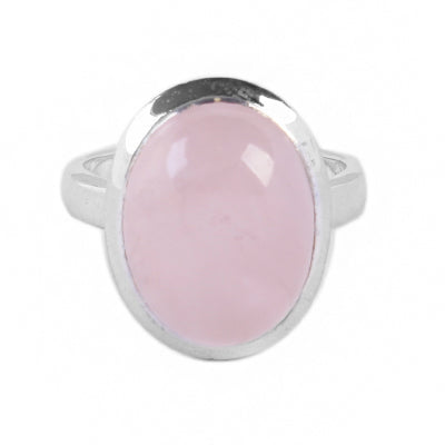 Anel de Prata com Quartzo Rosa - 64294