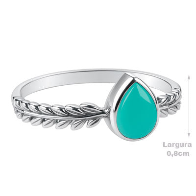 Anel de Prata com Crisopázio - 64315