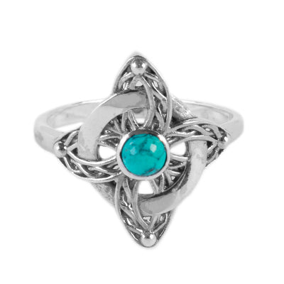 Anel de Prata com Turquesa - 64329