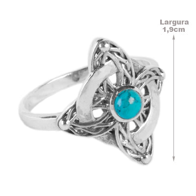 Anel de Prata com Turquesa - 64329