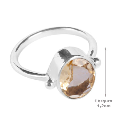 Anel de Prata com Citrino - 64334