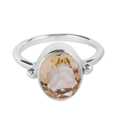 Anel de Prata com Citrino - 64334